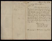 Letter from James Markoe to Captain Thomas Sparrow
